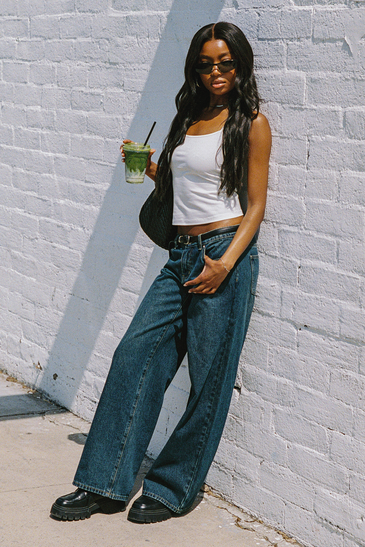 Raelynn Washed Low Rise Baggy Jeans