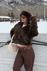 Lady Leopard Faux Fur Jacket