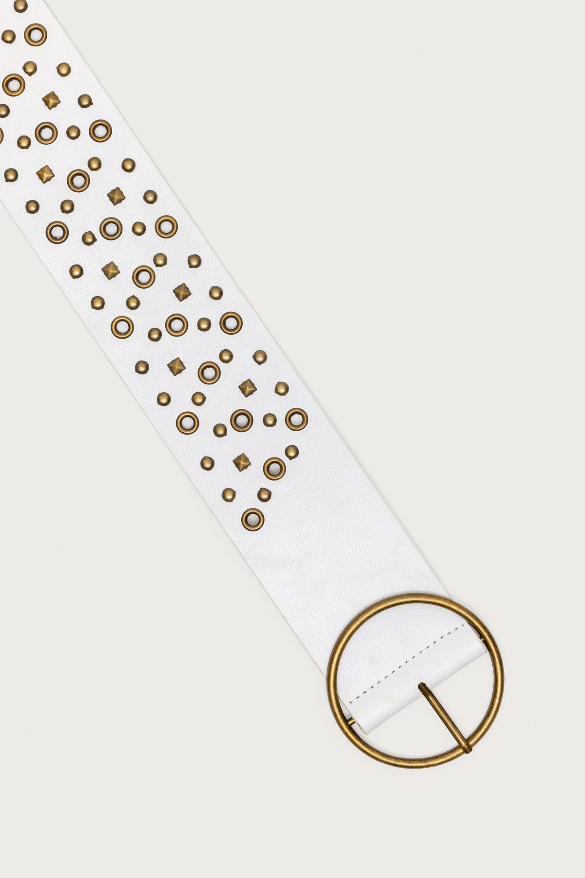 Stud & Grommet Faux Leather Belt