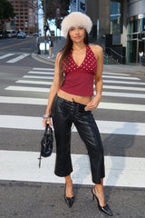 Ginny Mixed Polka Dot Halter Top