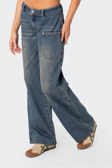 Serena Low Rise Baggy Carpenter Jeans