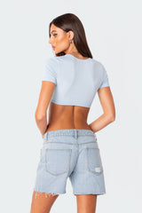 Aveline Tie Front Crop Top