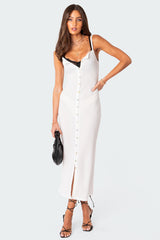 Sable Sheer Button Up Maxi Dress