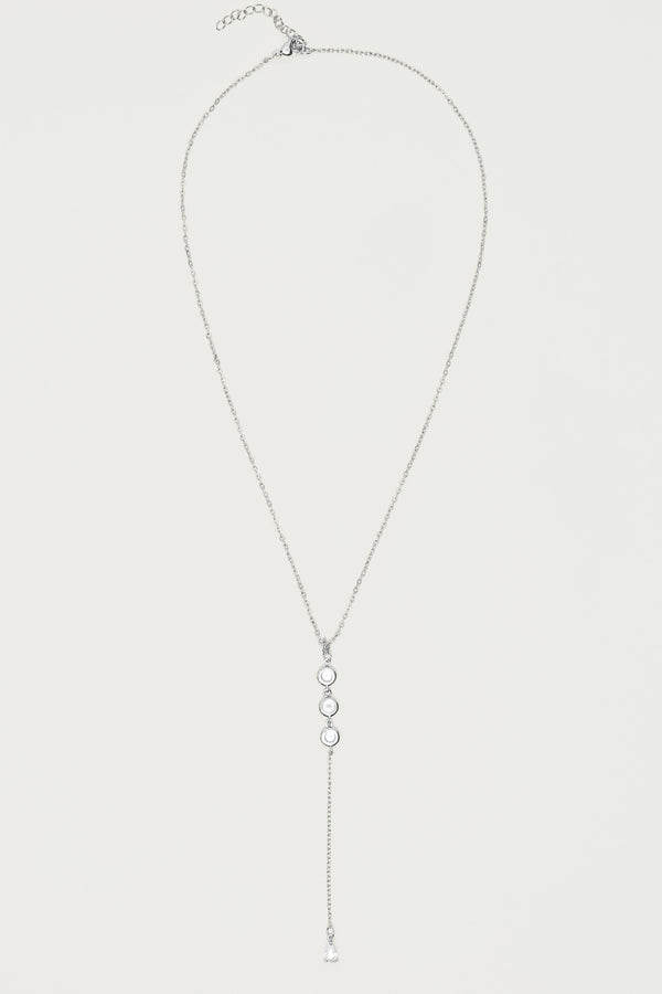 Rhinestone Cascading Necklace