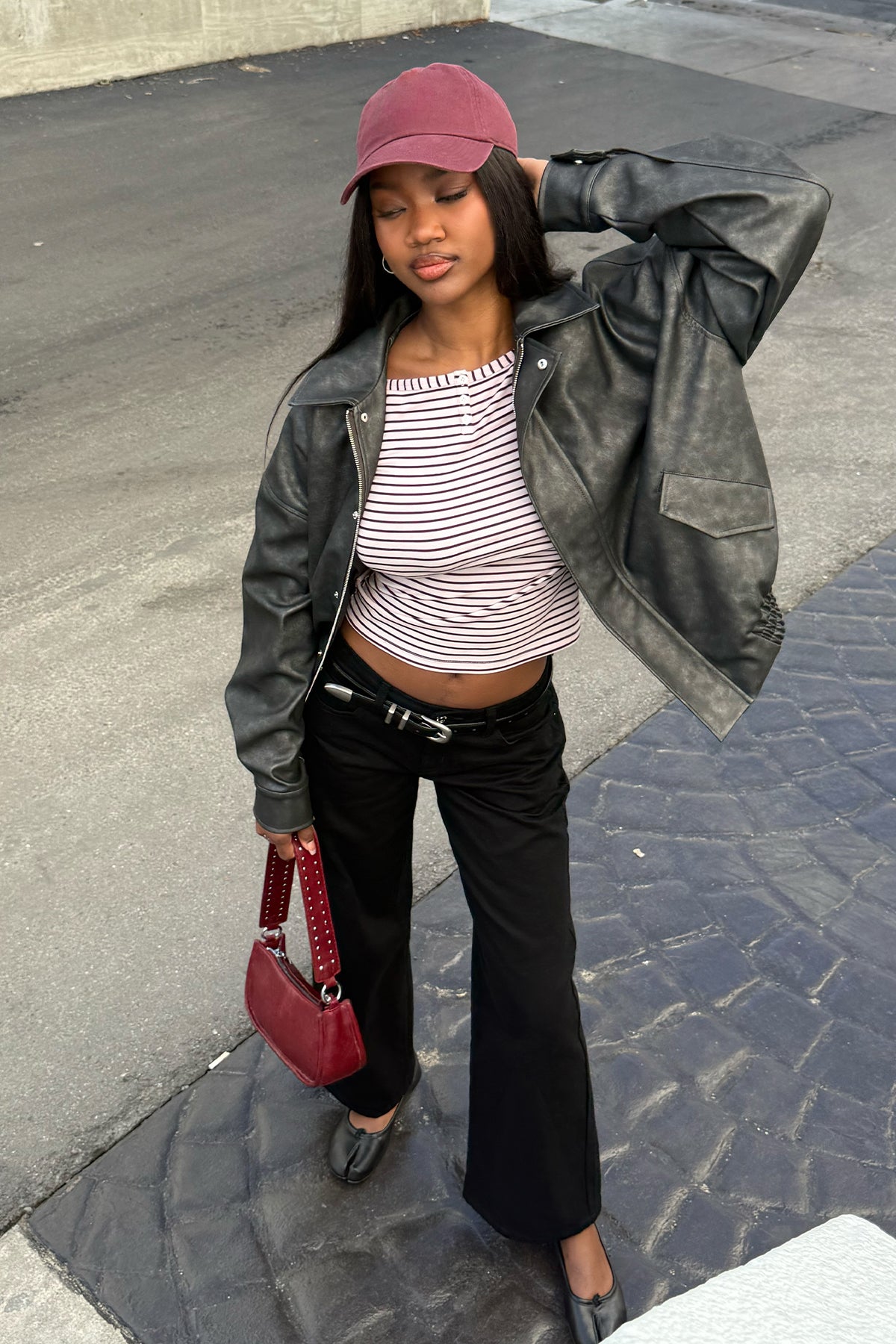 Mori Oversized Faux Leather Jacket