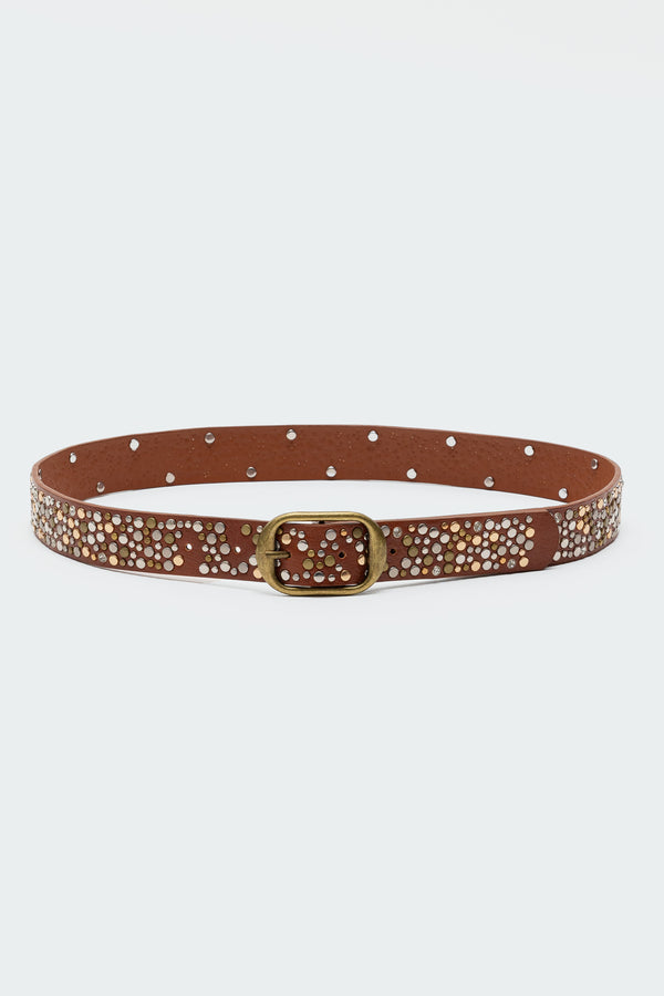 Zinia Studded Faux Leather Belt