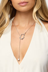 Abstract Pendant Cascading Necklace