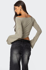 Maura Boat Neck Asymmetric Top