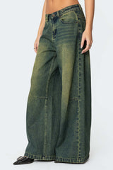 Shawn Washed Low Rise Baggy Jeans