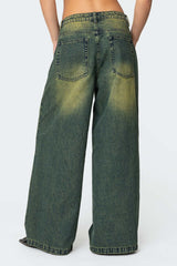 Shawn Washed Low Rise Baggy Jeans