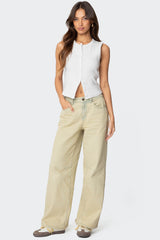 Low Rise Vintage Washed Baggy Jeans