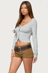 Gayle Lacey V Neck Long Sleeve Top