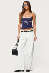 Rhoda Contrast Polka Dot Tank Top