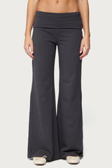 Wide Leg Foldover Pants