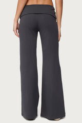 Wide Leg Foldover Pants