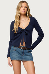 Demi Tie Front Knit Cardigan