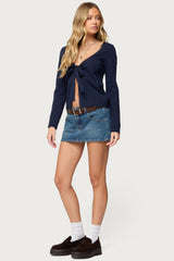 Demi Tie Front Knit Cardigan