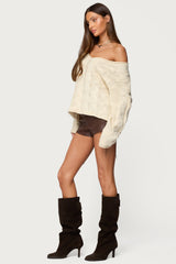 Inga Oversized Cable Knit Sweater