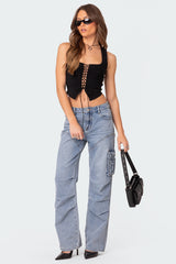 Winslow Mid Rise Straight Leg Cargo Jeans