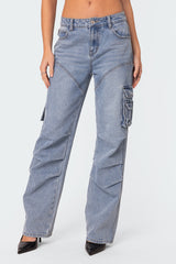 Winslow Mid Rise Straight Leg Cargo Jeans