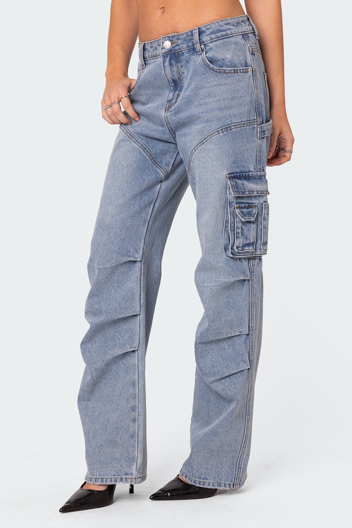 Winslow Mid Rise Straight Leg Cargo Jeans