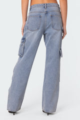 Winslow Mid Rise Straight Leg Cargo Jeans