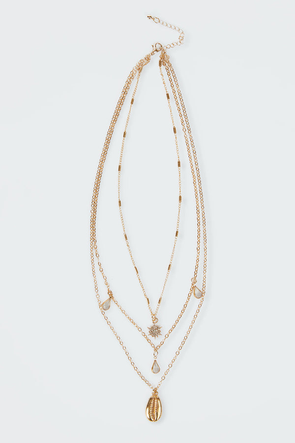 Droplet Layered Necklace
