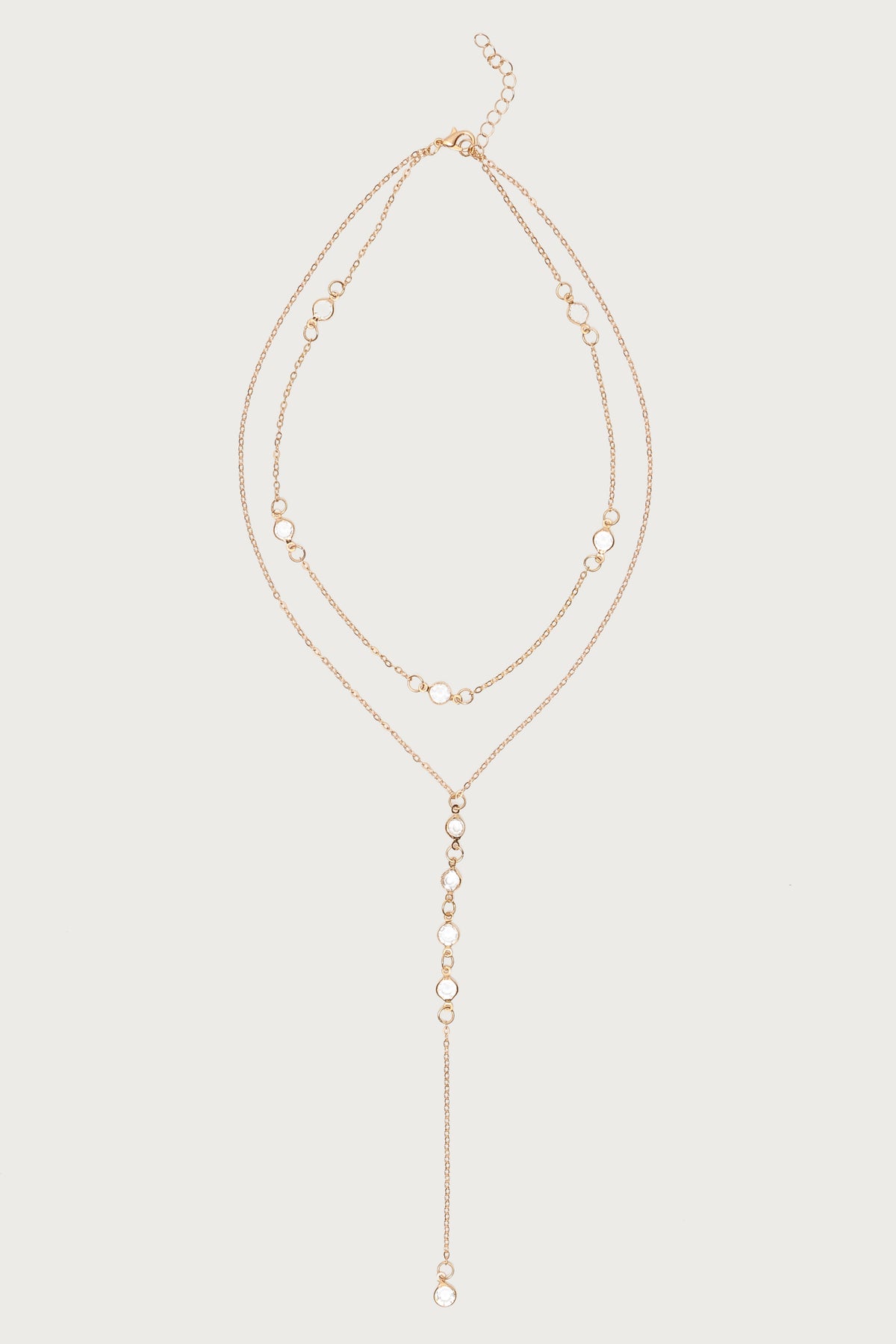 Stone Layered Cascading Necklace