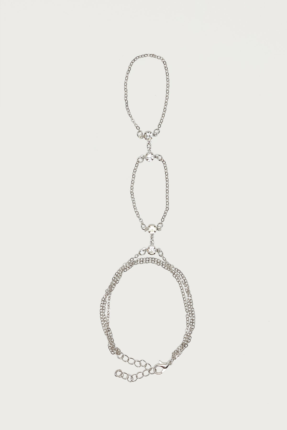 Rhinestone Layered Hand Chain