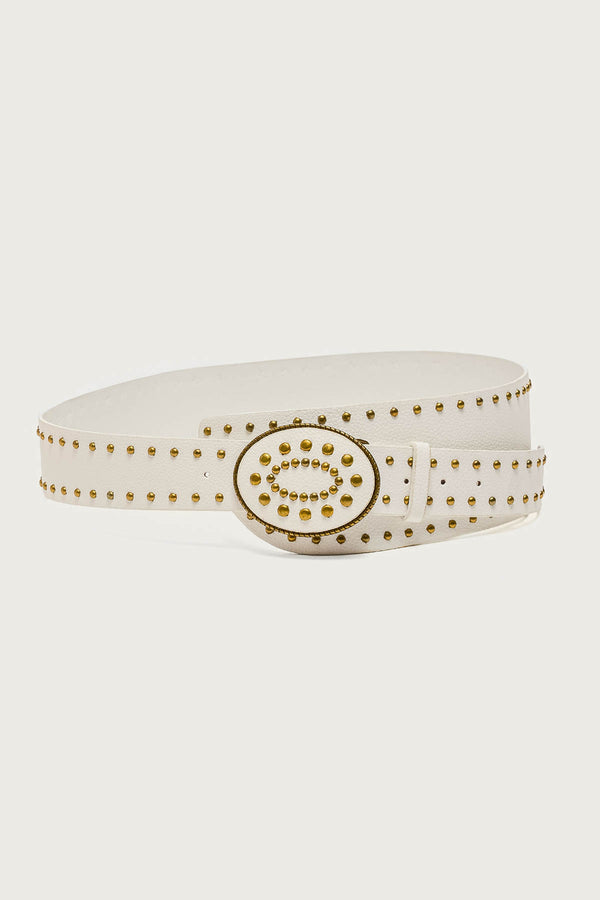 Studded Faux Leather Western Belt