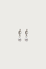 Knotted Pearl Charm Earrings