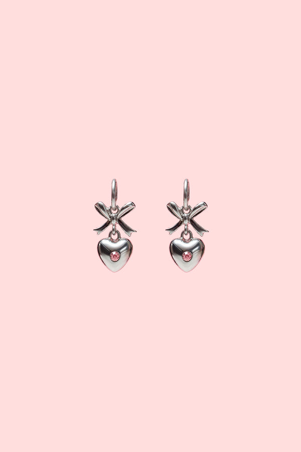 Barbie™ Bow & Heart Hoop Earrings