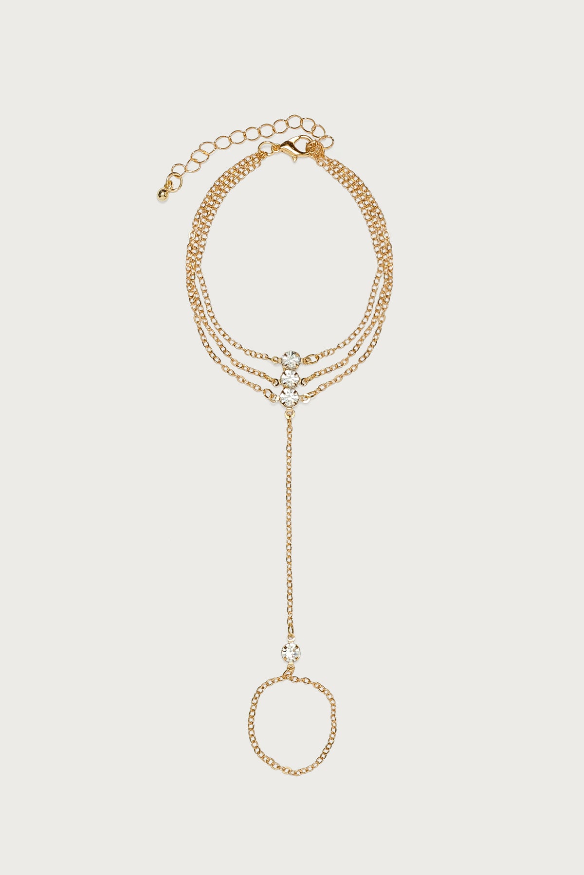 Dazzled Rhinestone Layered Handchain