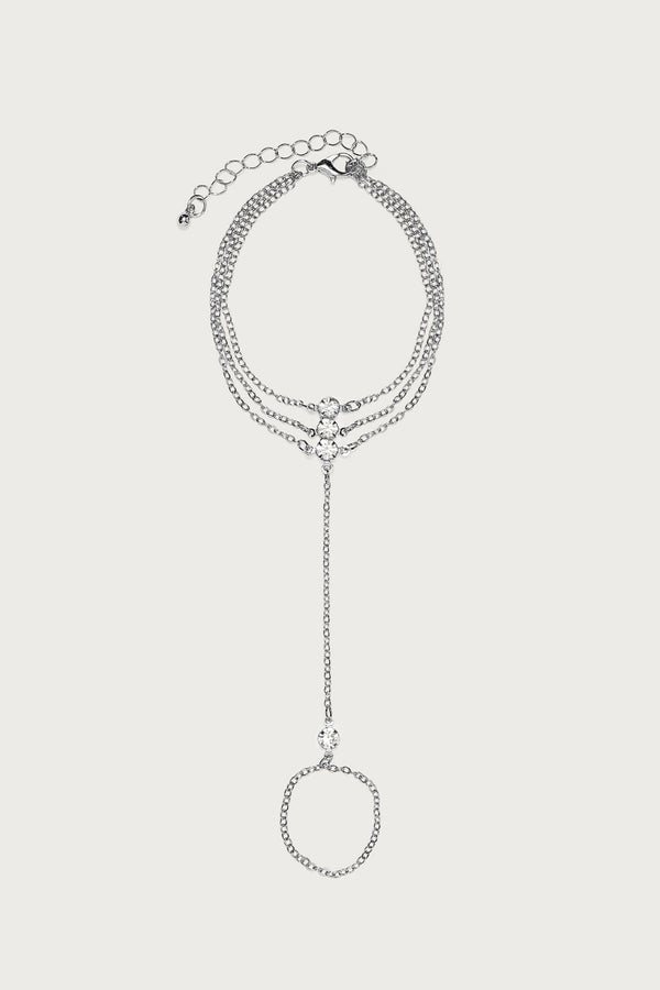 Dazzled Rhinestone Layered Handchain