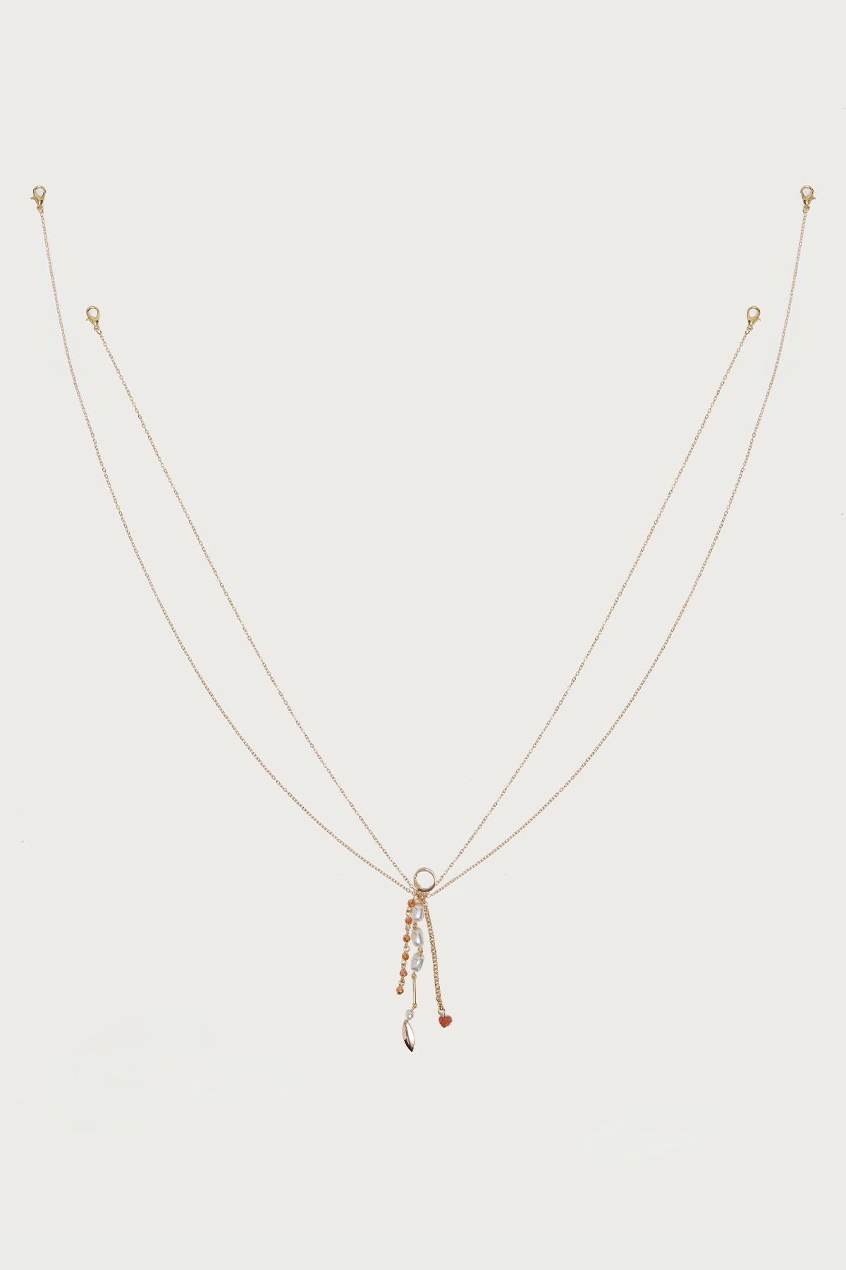 Pearly Bead Layered Body Chain