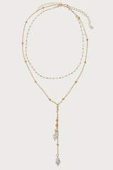 Faux Pearl Cascading Necklace Set
