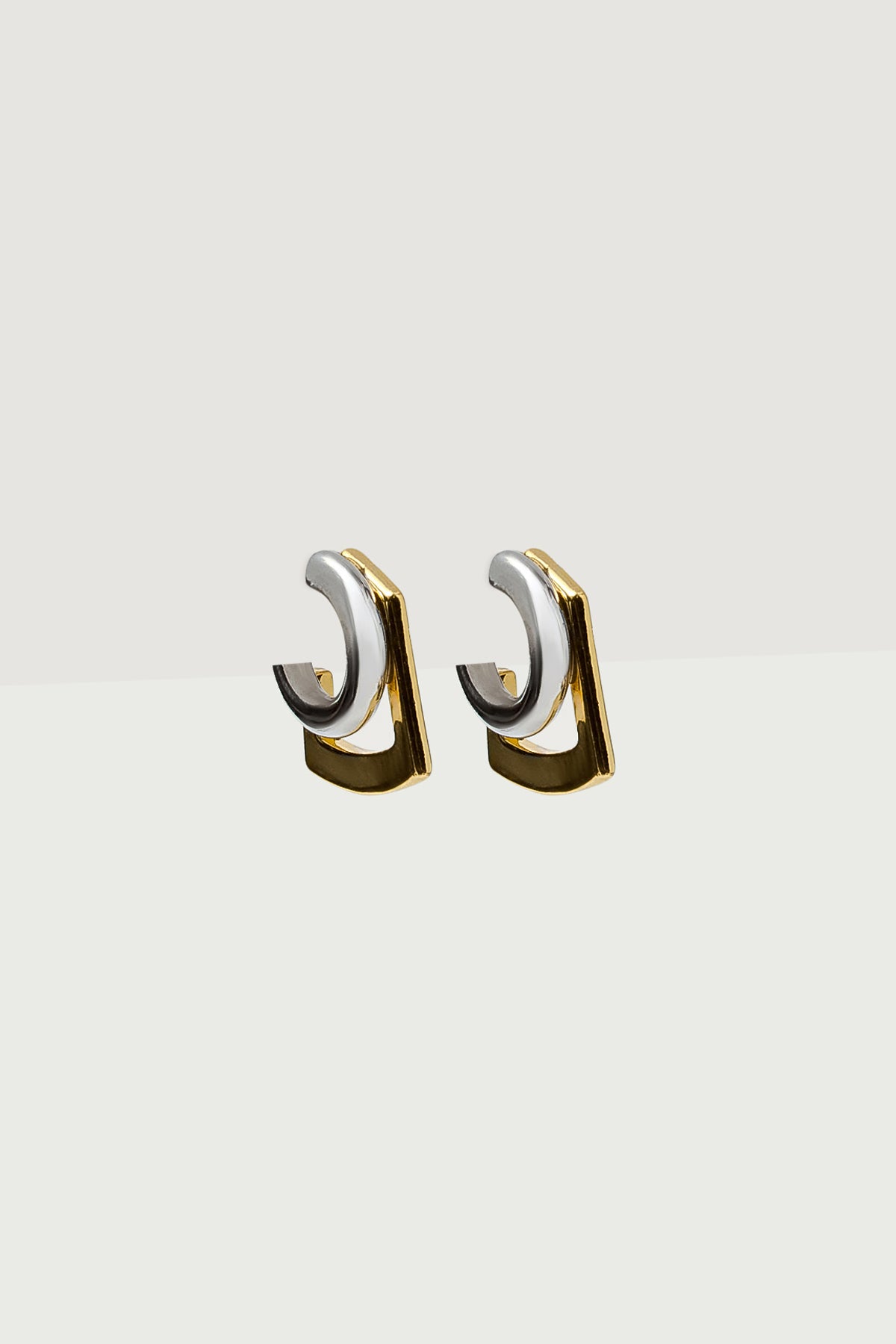 Abstract Dangling Hoop Earrings
