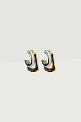 Abstract Dangling Hoop Earrings