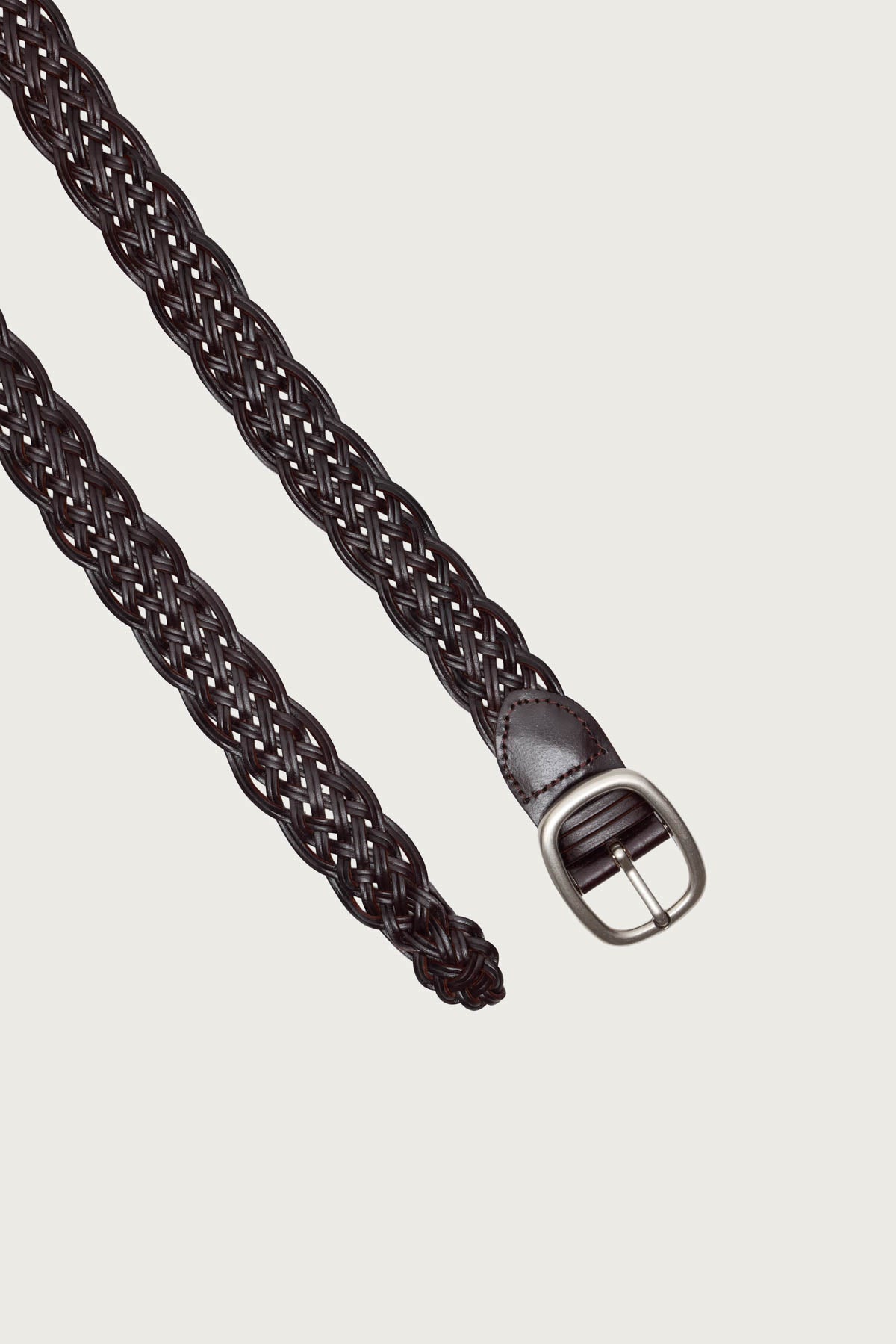 Woven Faux Leather Belt
