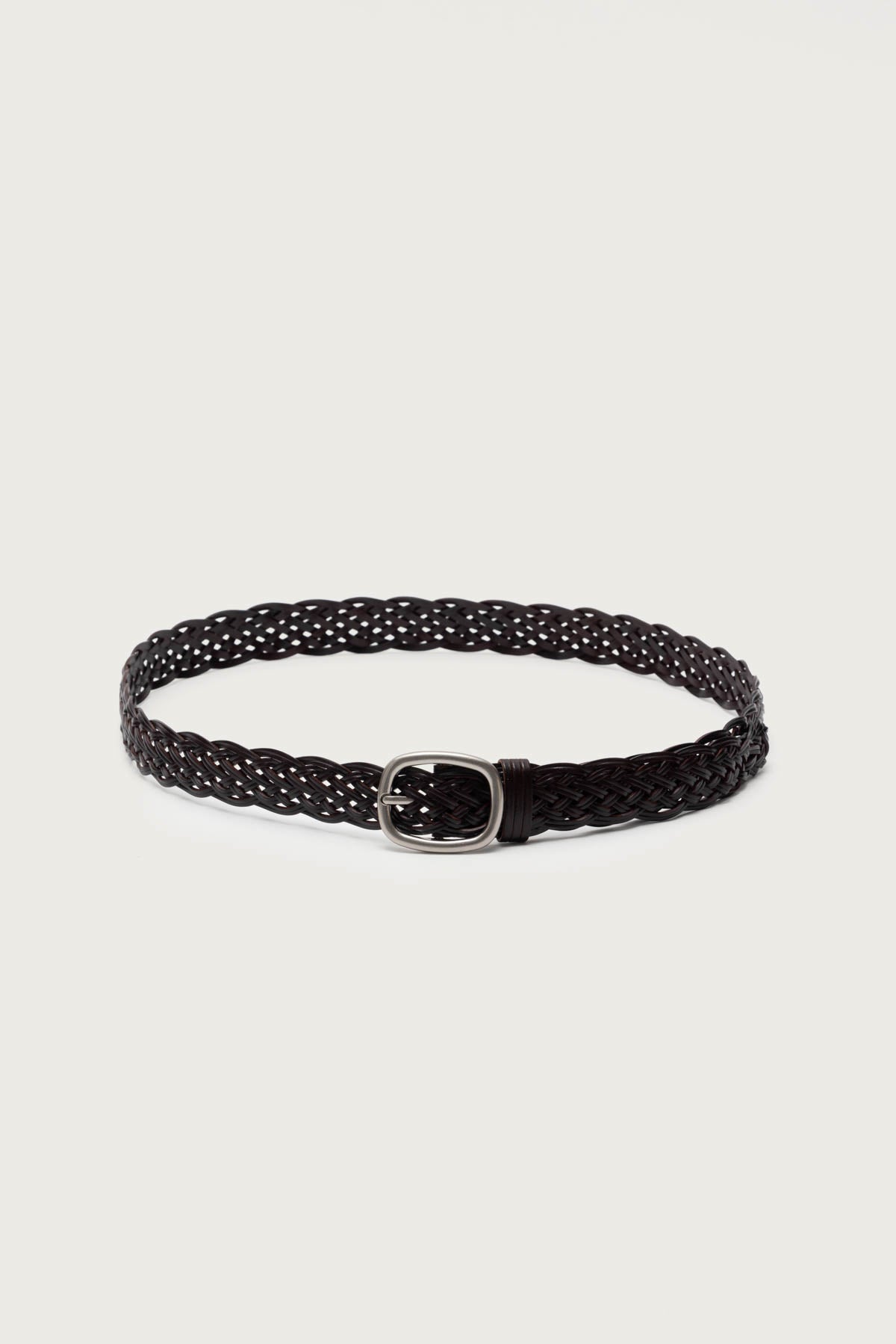 Woven Faux Leather Belt