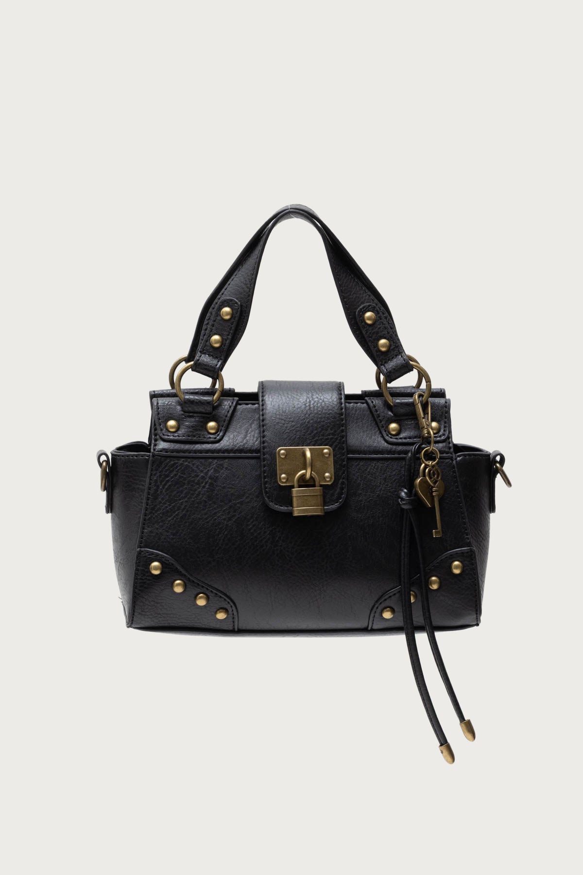 Vintage Hardware Faux Leather Bag