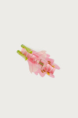 Iridescent Rose Claw Clip