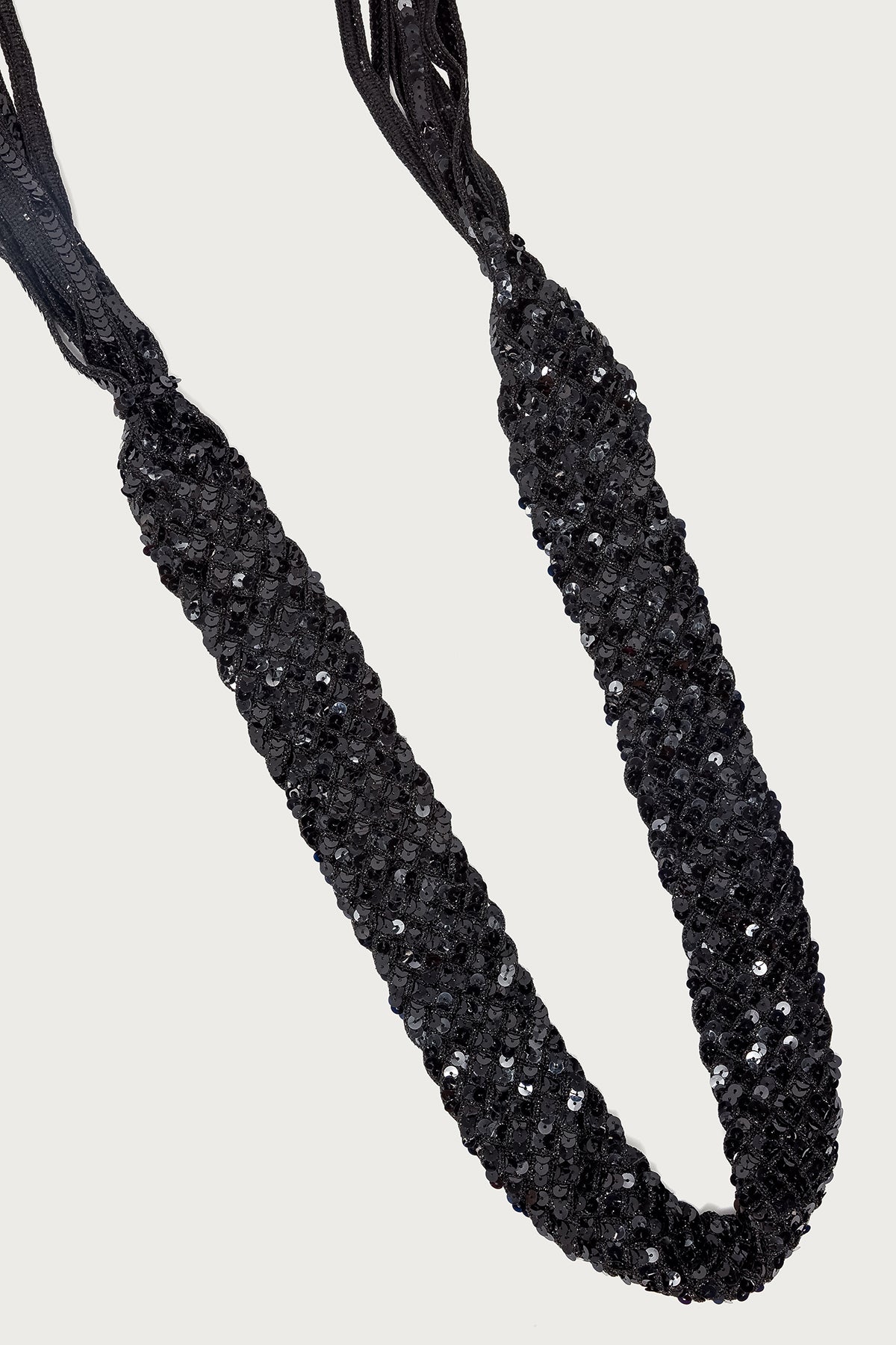 Sequin Fringe Tie Belt
