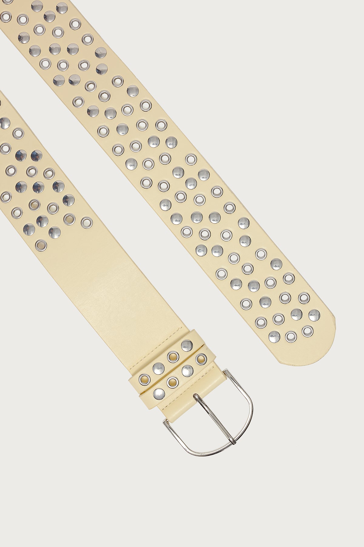 Studded Grommet Faux Leather Belt