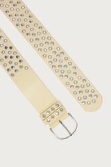 Studded Grommet Faux Leather Belt