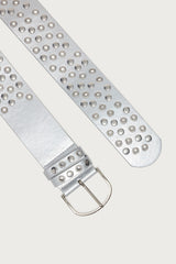 Studded Grommet Faux Leather Belt