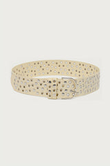 Studded Grommet Faux Leather Belt