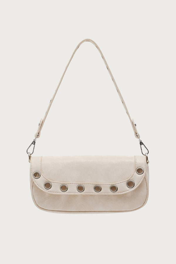 Grommet Faux Leather Bag