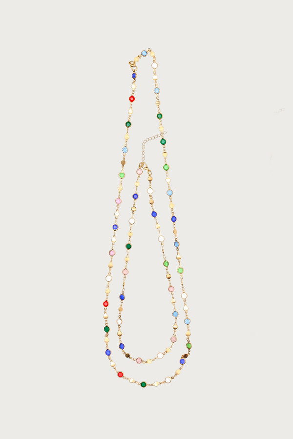 Cascading Gemstone Necklace Set