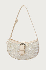 Sequin & Faux Leather Bag